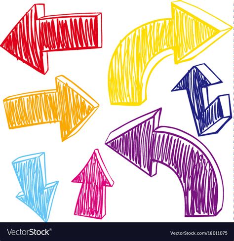 How to draw different color arrows and highlight .